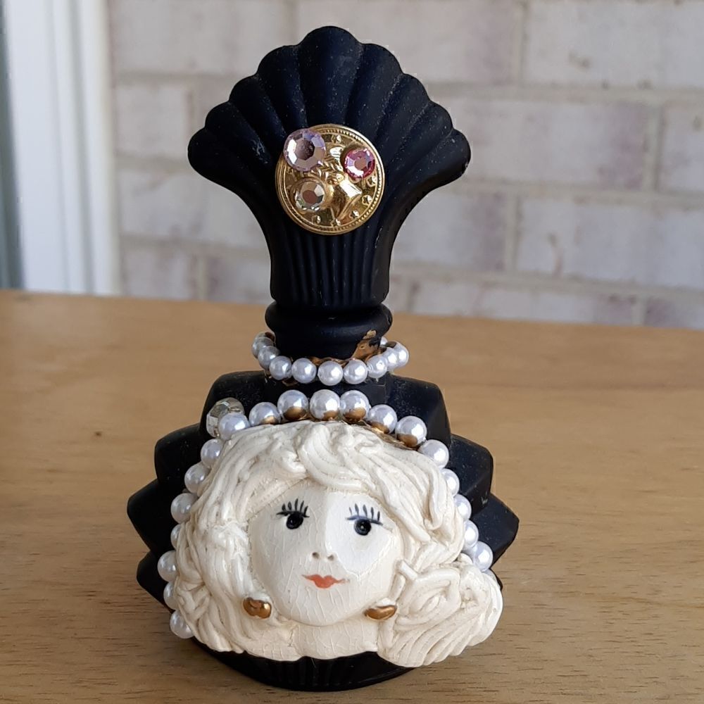 Vintage artisan art deco perfume bottle